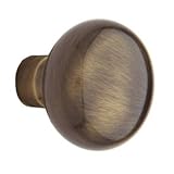 Baldwin 5000050MR Satin Brass and Black Estate Pair of Estate Knobs without Rosettes