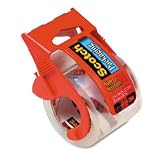 Scotch High Performance Packaging Tape with Dispenser, 2 x 22.2 yd, Clear MMM142