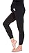 Simplicity Footless Solid Color Maternity Legging Thick Tights, Black