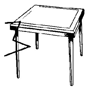 Kitchen: Folding Table   Mahogany Finish