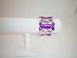 Fashioin BOLD Bracelet Stretch Purple and Silver