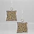 Gold Reversible Bamboo Earrings in Sterling Silver, #9130
