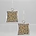 Square Reversible Willow Tree Design Earrings in Sterling Silver and Gold Tone Etching, #9130