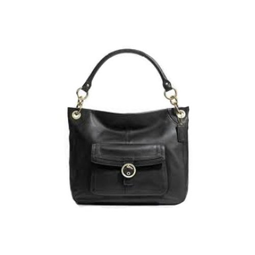 Coach Penelope Leather Buckle Top Zip Hobo Tote Shoulder Bag Purse 18889 Black