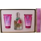 PEACE LOVE & JUICY COUTURE by Juicy Couture Gift Set for WOMEN: EAU DE PARFUM SPRAY 3.4 OZ & BODY CREAM 4.2 OZ & SHOWER GEL 4.2 OZ