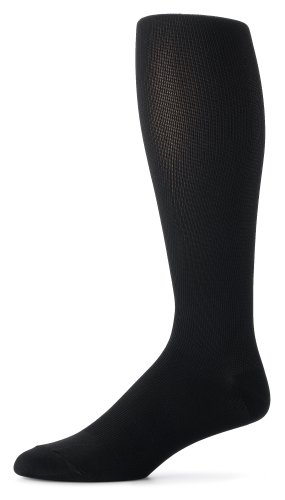 Truform 15-20 Men Dress, Support Socks Over The Calf, Small, Black (Pack of 2)
