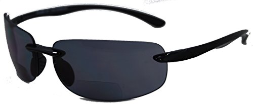 In Style Eyes® Lovin Maui Wrap Around Non-Polarized Version Nearly Invisible Line Bifocal Sunglasses