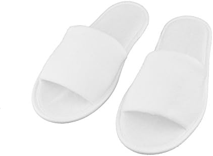 Open Toe Terry Slippers - 100 Percent Turkish Cotton - 1 Pair