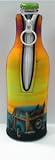 Woody Surfboard Print Neoprene Zippered Bottle Suit Cooler