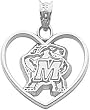 Sterling Silver University of Maryland Heart Charm New