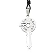 Ziovani Modern Design Clock Key Stainless Steel Pendant Necklace