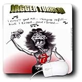 Londons Times Funny Music Cartoons - Rolling Stones Collectible, Mick Turns 60 - Mouse Pads