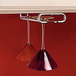 <b>16 inch Stemware Rack Satin Nickel Plate</b>
