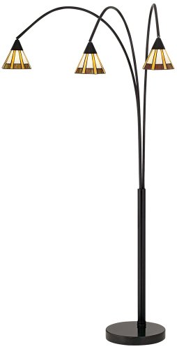 Archway Amber and Honey Tiffany Shade Floor Lamp