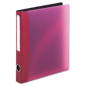 Easy Access Round Ring Reference Binder, 1 Capacity, Burgundy