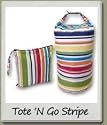 Tuffo Tote 'n Go Waterproof Nylon Bag, Stripe, 12" x 12"