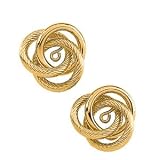 14K Yellow Gold Knot Earring Jacket