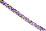 Bold and Beautiful Thick 11.02 carats total weight Round Cut Multigemstone Flower Bracelet in Sterling Silver