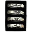 Maxam 4pc Camouflage Lockback Knife Set