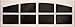 Coach House Accents Simulated Garage Door Window (2 windows per kit) - Almond - Model AP148199