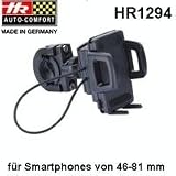 Produkt-Bild: HR 1294 Universal Smartphone Motorrad und Fahrrad Halter-Set passend f&uuml;r Smartphones und Handys mit einer Breite von 45 bis 81 mm