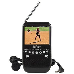 3.5 Digital Prism ATSC-300 Portable Handheld LCD Digital TV - ATSC Tuner w/FM Radio & Car Adapter (Black)