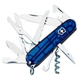 VICTORINOX Offiziersmesser Huntsman, blau transp.