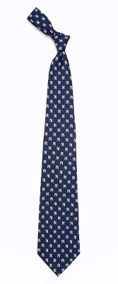 New York Yankees Woven Polyester Repeat Design Mens Necktie Tie