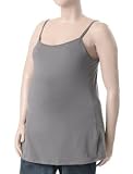 Motherhood Maternity: Plus Size Spaghetti Strap Scoop Neck Maternity Tank Top
