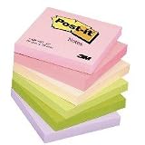 Post it Notes Warm Pastel Rainbow Pink Salmon Cream Pastel Green Retro Green Lilac 12 Pads Per Pack 100 Sheets Per Pad 76 Mm X 76 Mm