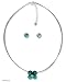 Dichroic art glass jewelry set, 'Button Blossom'