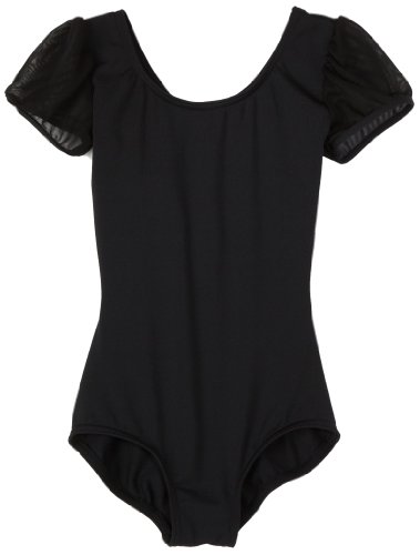 External hard drive:Capezio Girls 2-6x Puff Sleeve Leotard,Black,S (4-6)