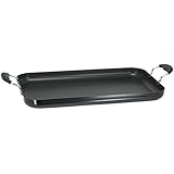 T-fal A92114 / C4061484 Specialty Nonstick Dishwasher Safe 18-Inch x 11-Inch Double Burner Family Griddle Cookware, 18-Inch, Black