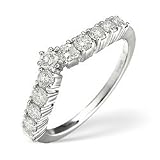 Image of 18ct White Gold 0.70ct Diamond Wishbone Ring