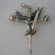 Sterling Silver Cheerleader Angel Charm