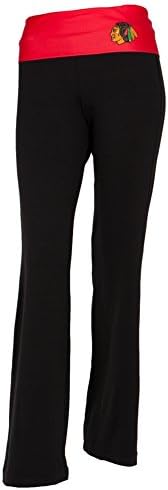 Chicago Blackhawks - Flip Down Waistband Logo Juniors Yoga Pants - Medium