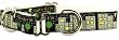 Designer Dog Collar - Fresh in the City Dog Martingale Collar - Black - Small - Made in USA