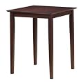 Solid Wood Pub Table with Shaker Style Legs in Dark Walnut Finish