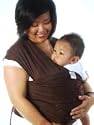 Moby Wrap elastisches Babytragetuch, Farbe braun