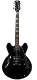 SVK ELECTRIC GUITAR SEMIHOLLOW SETNECK 335 STYLE BLACK