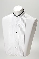 Banded Collar Tuxedo Shirt