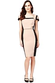 Colour Block Bodycon Peplum Dress