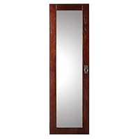Artisan Wall Mount Jewelry Armoire With Mirror, 48.5Hx14.5Wx4D', MACINTOSH OAK
