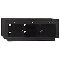Bush Furniture Riverwood TV Stand, Satin Black