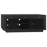 Bush Furniture Riverwood TV Stand, Satin Black