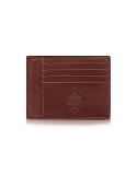 Pineider Power Elegance - Brown Leather Card Holder