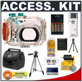 Accessory Kit for PowerShot A720 IS Digital Camera with Canon WP-DC16 Waterproof Case + (4) AA Rechargeable Batteries w/ Charger + Camera Case + Tripod