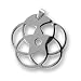 316L Stainless Steel Pendant Stainless Steel Pendant with shiny polish Diameter of Charm: 40mm