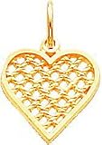 10K Gold Heart Charm