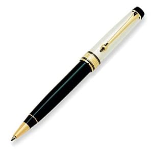 Aurora Pens Solid Silver Cap w  Resin Barrel Ballpoint Pen